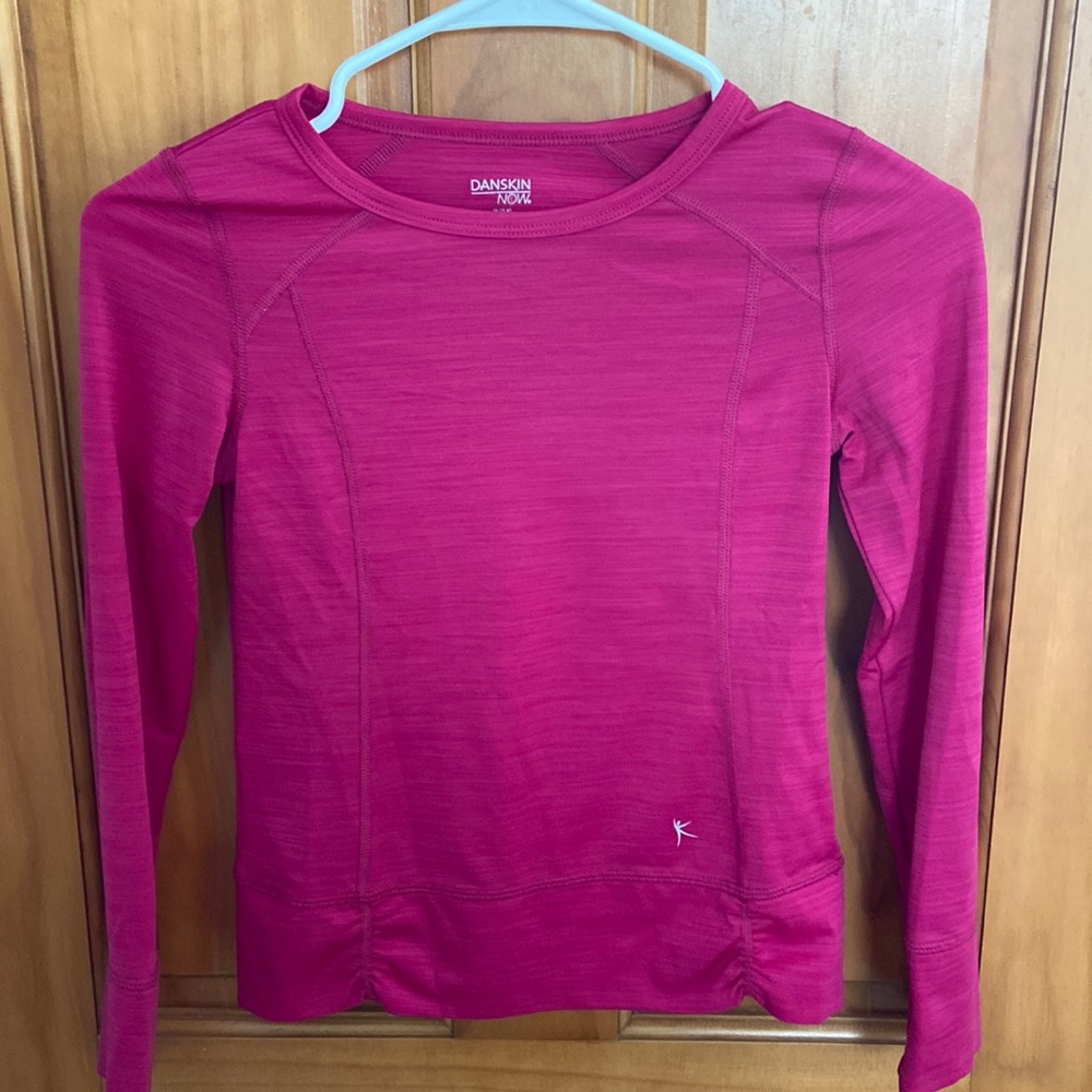 Magenta long sleeve dry fit shirt